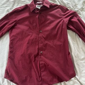 Men’s burgundy Express dress shirt